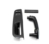 TXDBD Panneau Protection pour Interrupteur Lève-vitre Poignée Porte pour VW pour Bora, pour Golf 4 MK4 Et pour Jetta (1999-2004) Conduite À Gauche Serrure Porte intérieure(Carbon Fiber 4pcs)