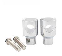 TXDBD Rehausseur De Guidon pour Suzuki Intruder Volusia Boulevard C50 Marauder 1600 Adaptateur Repositionnement Pinces Fixation Entretoise rehausseur Guidon(Argent,25mm)