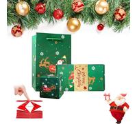 Txeawor Explosion Surprise Gift Box 2024 Nouveau coffret cadeau de Noël Pop-up pliant coffret cadeau Explosion Funoio coffret cadeau pop-up pièce de monnaie coffret cadeau Funoio (B,16)