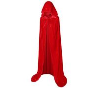 Txian Cape de Velours Cagoule Pleine Longueur Halloween Costumes de Cape Fantaisie de Noël 59 "
