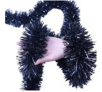 TXLEAPEY 2/4/6/8/10 pièces 2M Guirlande de Ruban guirlandes noël Couleur Or Argent Bandes décoratives Maison Mariage fête d'anniversaire décoration Porte Murale(BK,8PC)