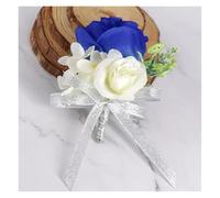 TXLEAPEY Fleur de Poignet Bleue et Corsage, décoration de Bal de Promo, Corsage de Rose, Ensemble de Bracelet de Corsage de Fleur de Poignet for Anniversaire de Mariage(A)