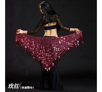 TXLEAPEY Hanche Foulards écharpe Danse Indienne Taille chaînes sirène Sequin Ventre Oriental Orientale Ceintures Costumes for Femmes(Rose)