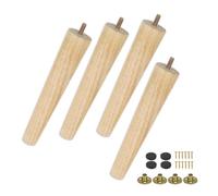 TXLEAPEY Kit de Pieds Meubles en Bois Massif, Hauteur 8/15/20cm, cône incliné, canapé-lit, Armoire, Table et Chaise Remplacement(H20cm 4PCS)