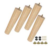 TXLEAPEY Kit de Pieds Meubles en Bois Massif, Hauteur 8/15/20cm, cône incliné, canapé-lit, Armoire, Table et Chaise Remplacement(15cm High 4PCS)
