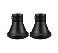 TXLEAPEY Lot de 2 Embouts décoratifs for Tringle à Rideau, Noir et Or, matériel Robuste, Accessoires élégants for fenêtre Maison, Installation Facile, Embout Fixation pour