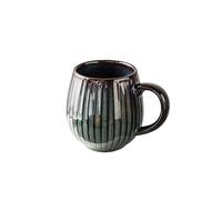 TXLEAPEY Mug à café style rétro en céramique émaillée au four, 480 ml, avec dégradé de couleurs. Idéal for le bureau, la maison, petit-déjeuner, lait ou l'eau. Convient également aux couples(Color 4)