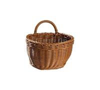 TXLEAPEY Panier de rangement cuisine tissé à la main, panier suspendu for ail, mural for fruits et articles divers avec poignée, organisateur, décoration d'intérieur(13x9x12cm)