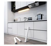 TXLEAPEY Papier peint mat blanc/gris/noir autocollant de 1/3/5 m for revêtement mural, étagère, table, porte, salon, décoration murale(Color 1,40cm x300cm)