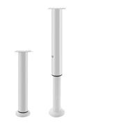 TXLEAPEY Pied de Support réglable for Table, lit, Meuble TV, Pieds, Hauteur supplémentaire, Colonne for, Pied canapé(White Upgraded Non-Slip Base [25-42cm High] 1 Pack)