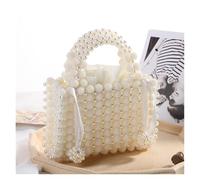 TXLEAPEY Pochette de jour femme style seau, ornée perles, sac à main mariage/mariée, petit soirée, pochette d'arrivée/de fête