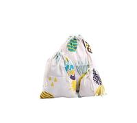 TXLEAPEY Sac à cordon en coton et lin, imprimé de plantes fleurs, cadeau noël, pochette rangement for pièces monnaie, bonbons, clés, organisateur bijoux cosmétiques voyage(Color-38,M)
