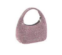 TXLEAPEY Sacs à main de soirée en diamant for femmes, sac Banquet scintillant, fête mariage, pochette strass, dîner(Pink)