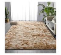TXLEAPEY Tapis Arc-en-Ciel Doux et Moelleux for Chambre de Filles, Shaggy, Salle Jeux for Enfants, décoration Maison, Peluche colorée, Mignon Pelucheux for pépinière(Brown,122X183cm)