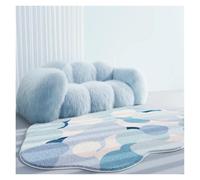 TXLEAPEY Tapis de Chevet en Peluche Forme irrégulière, Moelleux et Doux, décoration Chambre à Coucher, for Salon Maison, épais antidérapant(Color-A,1200mm x 1700mm)