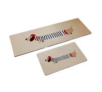 TXLEAPEY Tapis de Sol en Terre diatomée, Mignon, Dessin animé, Absorbant, Huile, Restaurant, antidérapant, Facile à Nettoyer(Color 05,2PC 50X80 50X160CM)