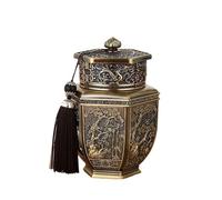 TXLEAPEY Urnes funéraires for Animaux de Compagnie, urne funéraire en métal, Contenant for Cendres humaines, Cercueil(Bronze)