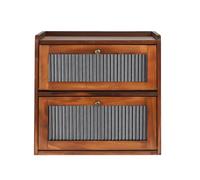 Txmyxgs BoîTe à Pain à 2 éTages, Grande Boîte à Pain avec Fenêtre de Visualisation pour le Stockage du Pain et l'organisation de la Cuisine, BoîTe à Pain pour Pain et Toast (Brun)