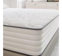 TXO Matelas 90 x 190 cm, Matelas à ressorts ensachés Hauteur 25 cm, Dureté H3, Matelas à 7 zones à ressorts avec mousse de haute qualité pour le soutien du dos, Certifié Öko-Tex