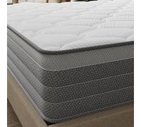 TXO Matelas 90x190 25 cm d'épaisseur, Matelas Hybride à Ressorts Ensachés et Mousse Haute Densité, Confort Ferme H3, Soutien 7 Zones, Matelas 2 Personnes Respirant, Antistatique, Certifié Oeko-TEX