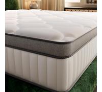TXO Matelas 90x190x25 cm, Matelas Hybride Anti-Boulochage, soulagement de la Pression grâce à Une Conception en 7 Zones, Ressorts ensachés Individuellement avec fermeté Moyenne, certifié Oeko-Tex