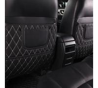 Txopaf Voiture Cuir Anti Kick Mat Protege Siege, pour BMW 3-Series G20 Sedan 2019- Avant siège Protections Dossier Imperméable Anti Poussières Accessoires,A/Black Beige-Half Package
