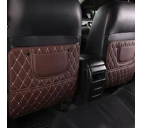 Txopaf Voiture Cuir Anti Kick Mat Protege Siege, pour Mercedes-Benz C-Class W206 2022 2023 2024 Avant siège Protections Dossier Imperméable Anti Poussières Accessoires,C/Brown-Half Package
