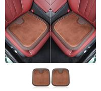 Txopaf Voiture Cuir Avant Siege Chaise Coussin, pour Citroen Xsara Picasso 2000-2010 Tapis Siege Antidérapant Respirant Car intérieur Protection Accessoires,D/Brown-2PCS