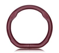 Txopaf Voiture Cuir Volant Caches, pour BYD Seal U DM-i Antidérapant Protege Volant Respirant imperméable Protection intérieur Accessoires,C/Red-Classic