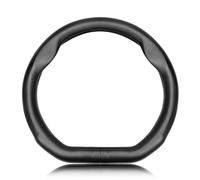 Txopaf Voiture Cuir Volant Caches, pour BYD Seal U DM-i Antidérapant Protege Volant Respirant imperméable Protection intérieur Accessoires,A/Black-Classic