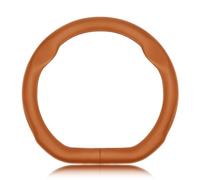 Txopaf Voiture Cuir Volant Caches, pour BYD Seal U DM-i Antidérapant Protege Volant Respirant imperméable Protection intérieur Accessoires,D/Orange-Classic