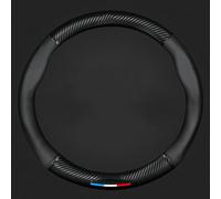 Txopaf Voiture Cuir Volant Caches, pour Ren-Ault Clio 2 Twingo Antidérapant Protege Volant Respirant imperméable Protection intérieur Accessoires,A/Black-Type O