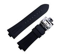 TXQHDHX 25mm * 8mm Rubber Silicone WatchBand For Watch Bnad Black Blue Waterproof Sport Strap