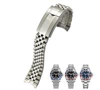 TXQHDHX For Strap II Wrist Watch Band Bracelet with Oyster Clasp 20mm 316L Solid Stainless Steel Watchbands