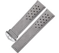 TXQHDHX Genuine leather watchband for watch strap with folding buckle 20mm 22mm Gray Black Brown cow leathr Band
