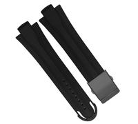 TXQHDHX Lug End Rubber Waterproof For Oris Wristband Watch Band With Stainless Steel Folding Buckle
