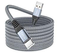 Txtcu Câble de charge USB C extra long en nylon type C pour Samsung Galaxy S22/S21/S20, Note 10 9 8, PS5, LG V30 V20 G6 G5, Moto, Huawei P30 Mate30, Sony Xperia XZ 4 m