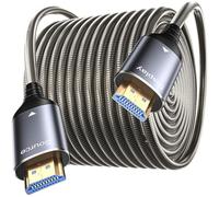 Txtcu Câble Fibre Optique HDMI 8K 40m, Armure en Acier Fibre Câble HDMI 2.1 48gbps Super Haute Vitesse 8K@60Hz HDR Dynamique EARC Dolby HDCP 2.2 et 2.3 pour HDTV/Projecteur/Home Cinéma/Tv Box/PS5