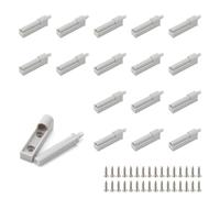 txuzong 16 Pièces Amortisseur Porte Placard Gris - Amortisseur de Porte et Tiroir avec Embout Caoutchouc Anti-Bruit pour Armoire/Placard/Meuble (Blanc, 16 Pack)