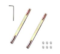 txuzong 2 Pièces Tige Poignée Carrée en Acier 8 mm x 130 mm - Tige Fendue pour Poignées de Porte - Compatible avec Serrures à Triple Barre et Serrures à Poignée - Inclut Vis et Clé