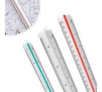 txuzong 3 Pièces Regle Kutch, Kutch triangulaire effilée 30 CM, 1/100 1/200 1/250 1/300 1/400 1/500, 1/20 1/25 1/50 1/75 1/100 1/125, Adaptée aux Architectes, aux Enseignants et aux Etudiants