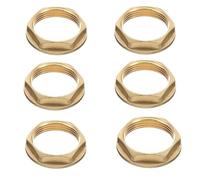 txuzong Écrou de Blocage en Laiton 3/4" avec Bride - Lot de 6 Pièces - Contre-Écrou à Plateau pour Raccord d'Évier de Salle de Bain - Fixation Robuste pour Plomberie