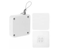 txuzong Fermeture de Porte Automatique Blanc - Système Sans Perçage avec Corde de Traction 1,2m - Compatible Portes Aluminium et Bois - Ferme-Porte Autonome Sécurité