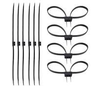 txuzong Scratch Cable10 Pièces 700mm × 12mm Menottes de Câble à Double Verrouillage, Serre-Câbles Noirs, Serre Cable pour les Ateliers, Ia Gestion des Câbles, le Jardinage et le Bricolage