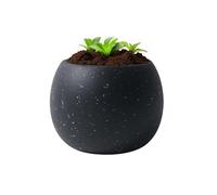 TXVOWYGWX Grand Pot de Fleurs Pot de Fleurs en céramique avec Drainage Plantes d'intérieur(Black,Outer Φ5.5)