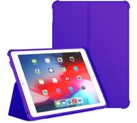 TXWLLIU Coque pour iPad 6e Génération/iPad 5e Génération 9,7 Pouces 2018/2017, Support Pliable Double avec Coque Arrière en TPU Antichoc, Fonction Veille/Réveil Automatique, Violet Foncé