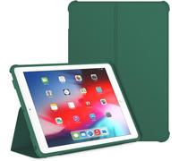 TXWLLIU Coque pour iPad 6e Génération/iPad 5e Génération 9,7 Pouces 2018/2017, Support Pliable Double avec Coque Arrière en TPU Antichoc, Fonction Veille/Réveil Automatique, Vert Nuit Foncé