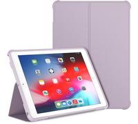TXWLLIU Coque pour iPad 6e Génération/iPad 5e Génération 9,7 Pouces 2018/2017, Support Pliable Double avec Coque Arrière en TPU Antichoc, Fonction Veille/Réveil Automatique, Violet Clair