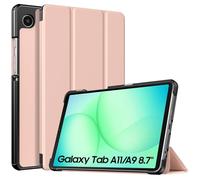TXWLLIU Coque pour Samsung Galaxy Tab A11 8,7 Pouces 2025/Galaxy Tab A9 8,7 Pouces 2023, Étui pour Tablette Ultra-Mince et Léger à Trois Volets, Or Rose