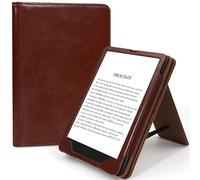 TXWLLIU Étui pour Kindle Paperwhite 12e Génération 2024 & Kindle Colorsoft Signature Edition 2024 avec Support Intégré, Dragonne, Emplacement pour Carte, Fonction Veille/Réveil Automatique, Brun